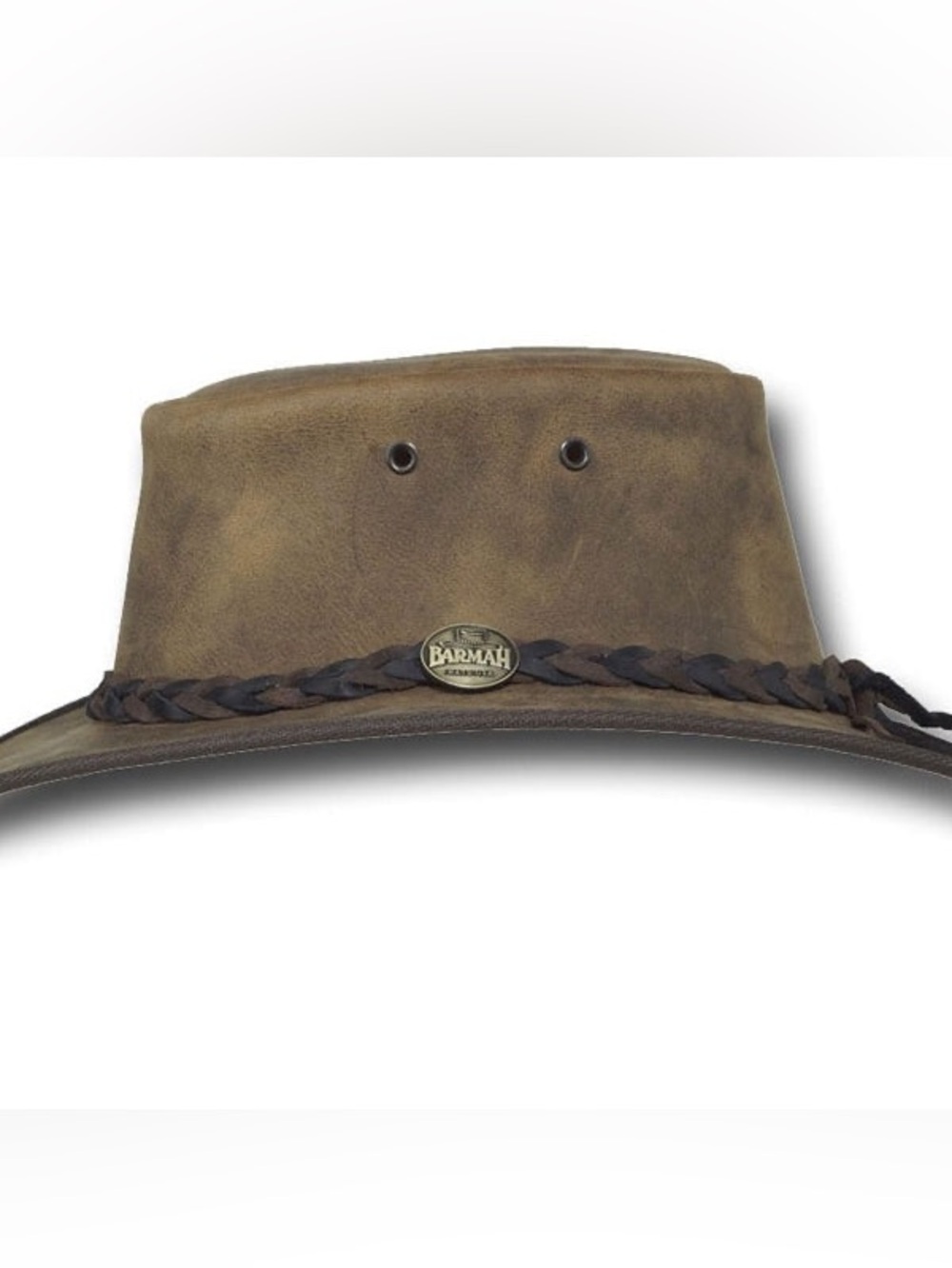 Barmah Women's Brown Leather Outback Hat